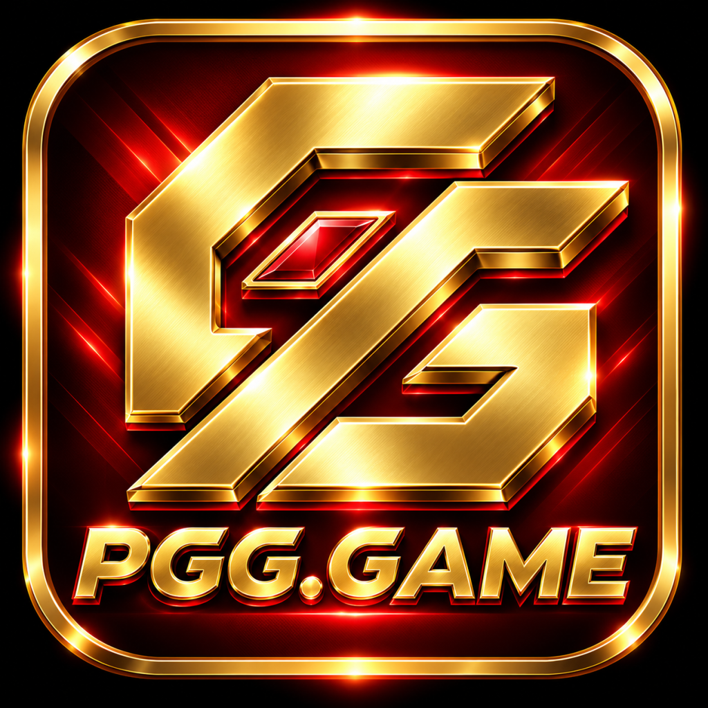 PGG.GAME premium gold 3D gaming logo